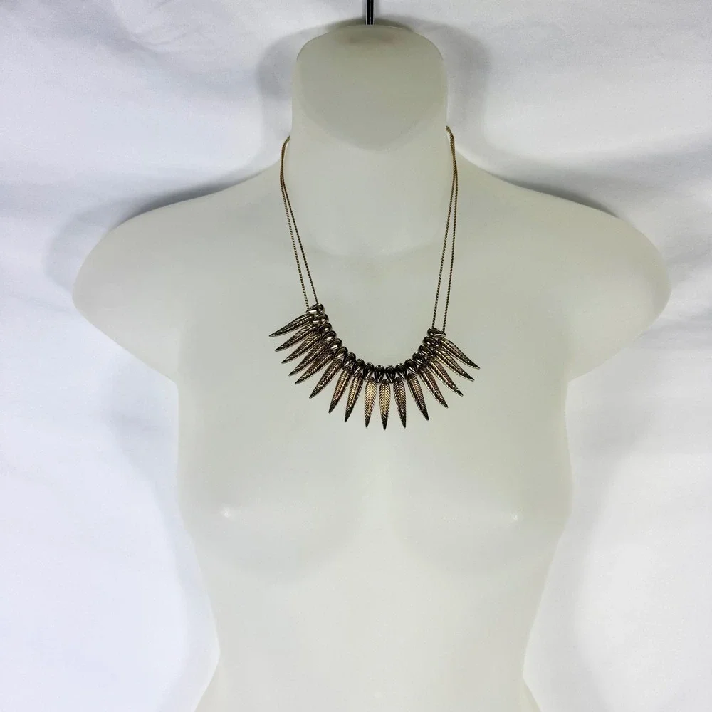 Romolo Adjustable Gold‎ Feather Necklace - NEW